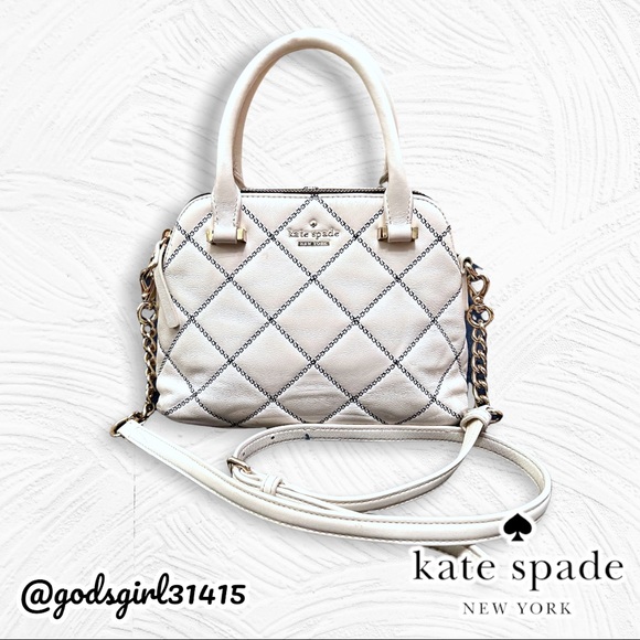kate spade Handbags - ♠️Kate Spade White Emerson Place Maise Shoulder Crossbody Bag Purse Quilted $348